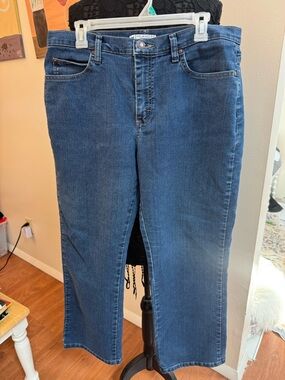 Woman’s Lee Relaxed Fit Blue Denim Jeans, size 14, clean nice condition